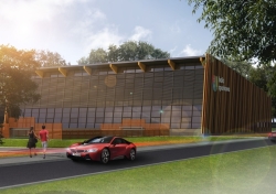 Budowa hali sportowej w Cedrach Wielkich.