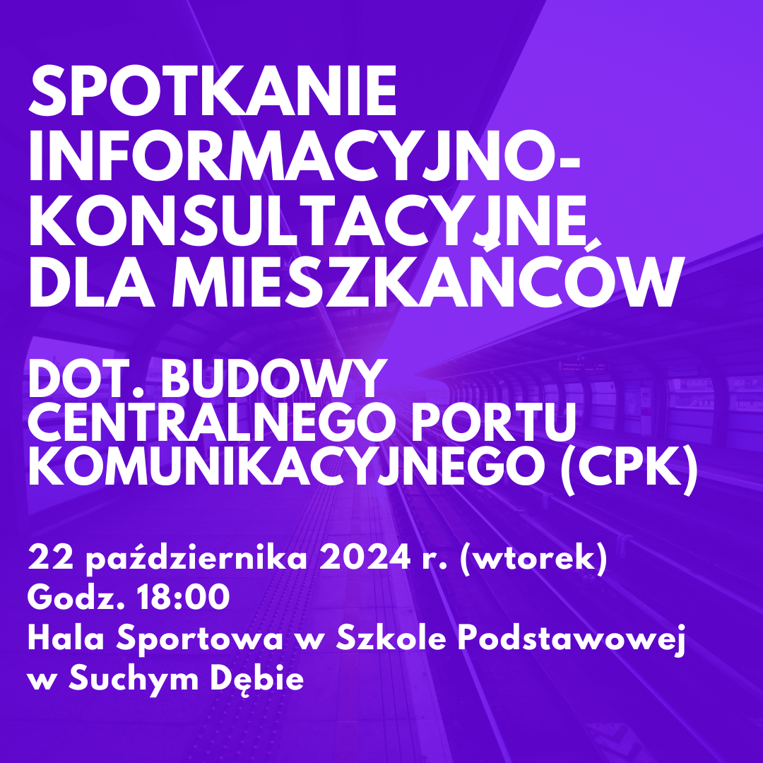 CPK - spotkanie informacyjno-konsultacyjne dla mieszkańców